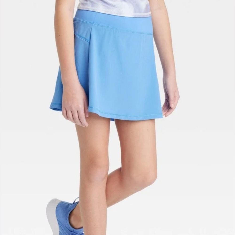 SK33 Girls' Stretch Woven Performance Skort - All in Motion Aqua Blue L